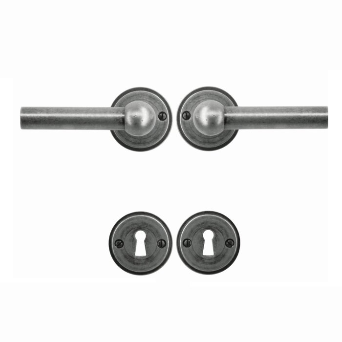 HDD Poignées de porte anciennes en argent Petana L+L