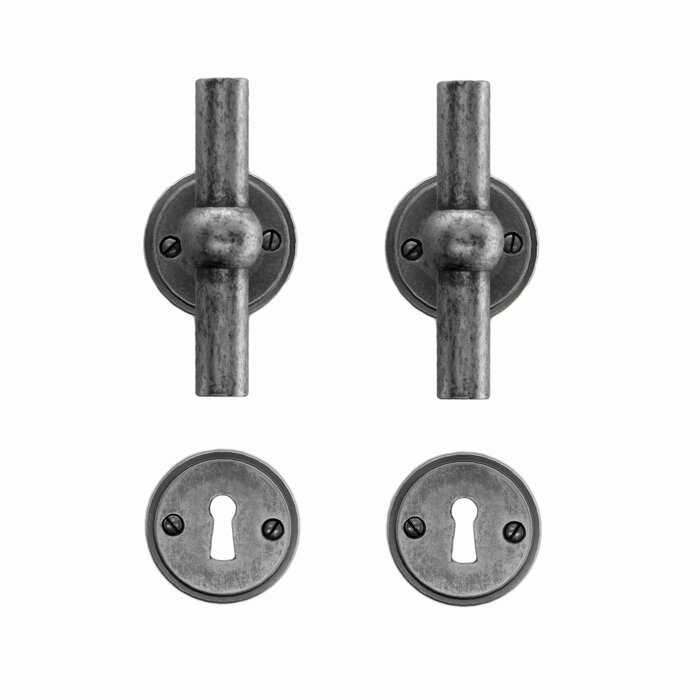 HDD  Poignées de porte anciennes en argent Petana T+T