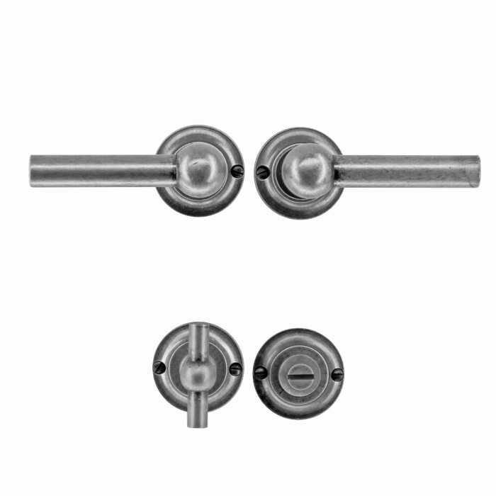 HDD Poignées de porte anciennes en argent Petra L+L