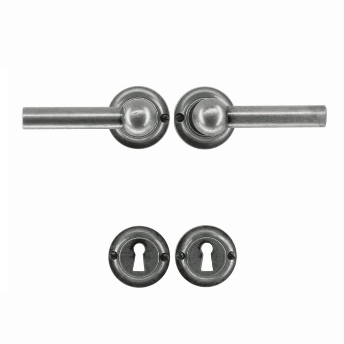 HDD Poignées de porte anciennes en argent Petra L+L