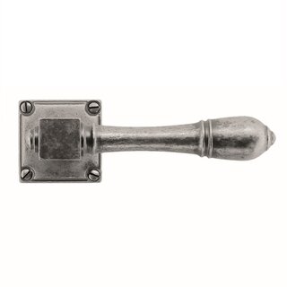 HDD Poignées de porte anciennes en argent "Carré"