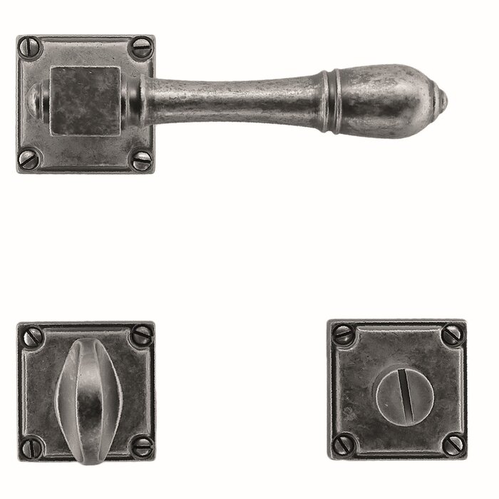 HDD Alte silberne Türgriffe „Carre“