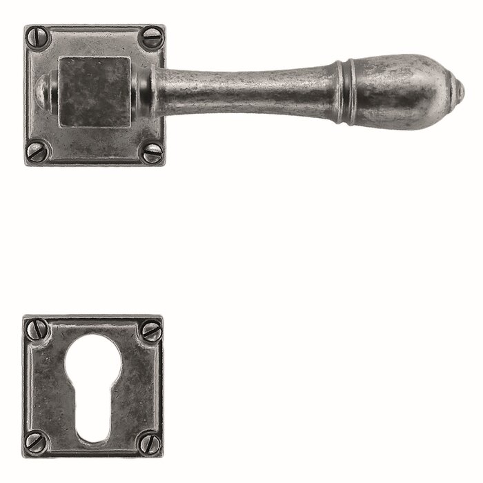 HDD Old silver door handles "Carre"
