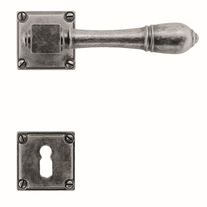 HDD Old silver door handles "Carre"