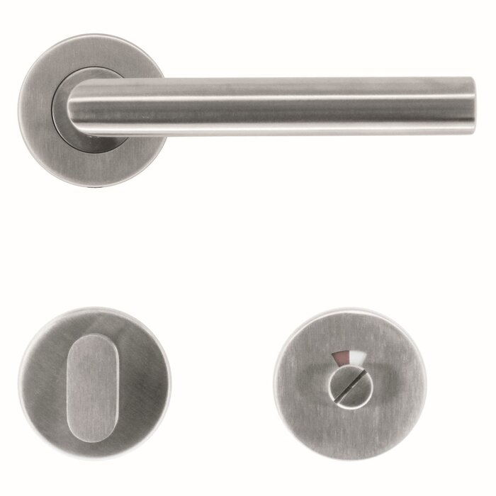 HDD Stainless steel door handles I-shape 19mm - right angle 90°