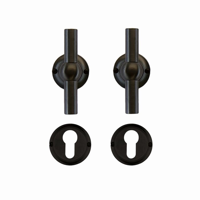 HDD Poignées de porte gris anthracite Petra T+T Carbon