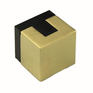HDD Vloerdeurstop "Carre" - mat goud