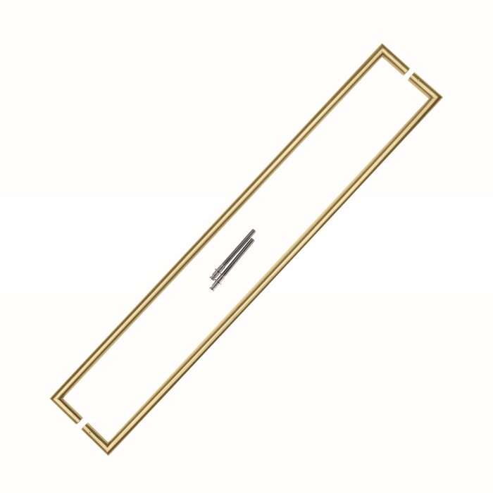 HDD Poignées de porte URG 20/1000 en acier inoxydable or mat - paire pour épaisseur de porte >3CM