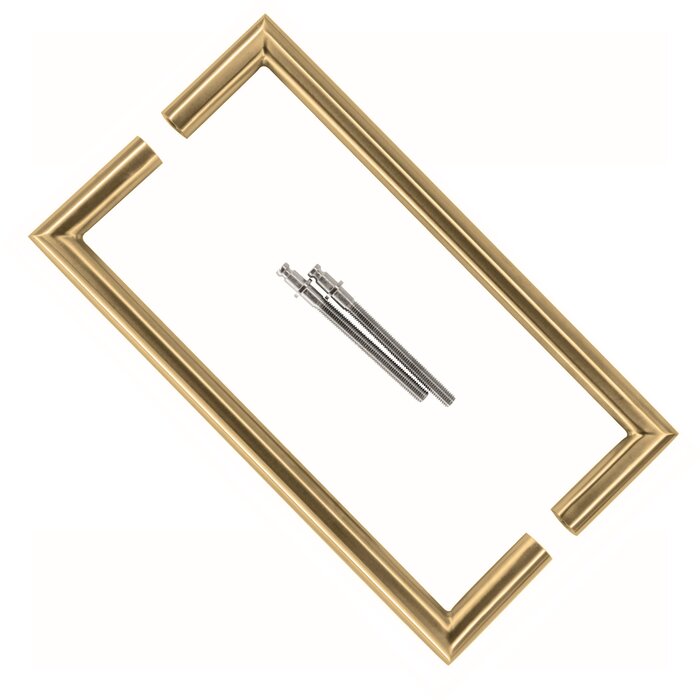 HDD Poignées de porte URG 20/300 en acier inoxydable or mat - paire pour épaisseur de porte >3CM