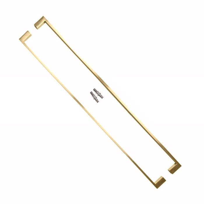 HDD Poignées de porte COSMIC 20/800 en acier inoxydable or mat - paire pour porte vitrée