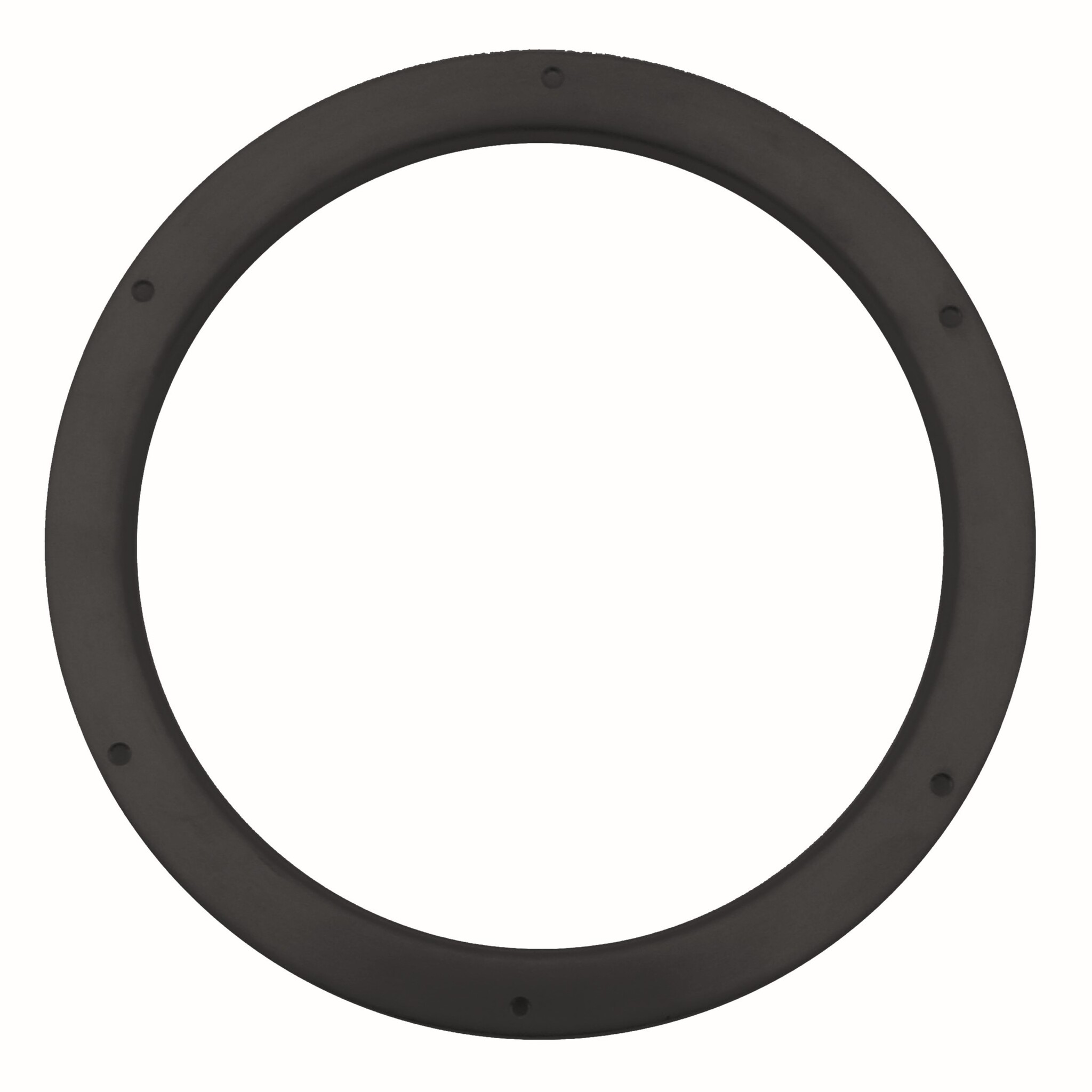 Ronde patrijspoort 290 mm met patentvijzen - zwart - totale breedte 350mm