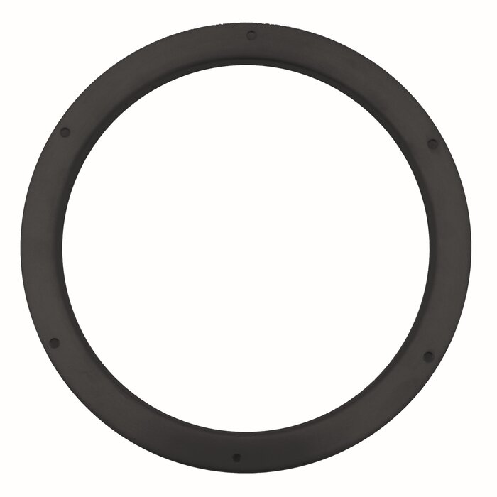 HDD Round porthole 290 mm with patent screws - black - total width 350 mm