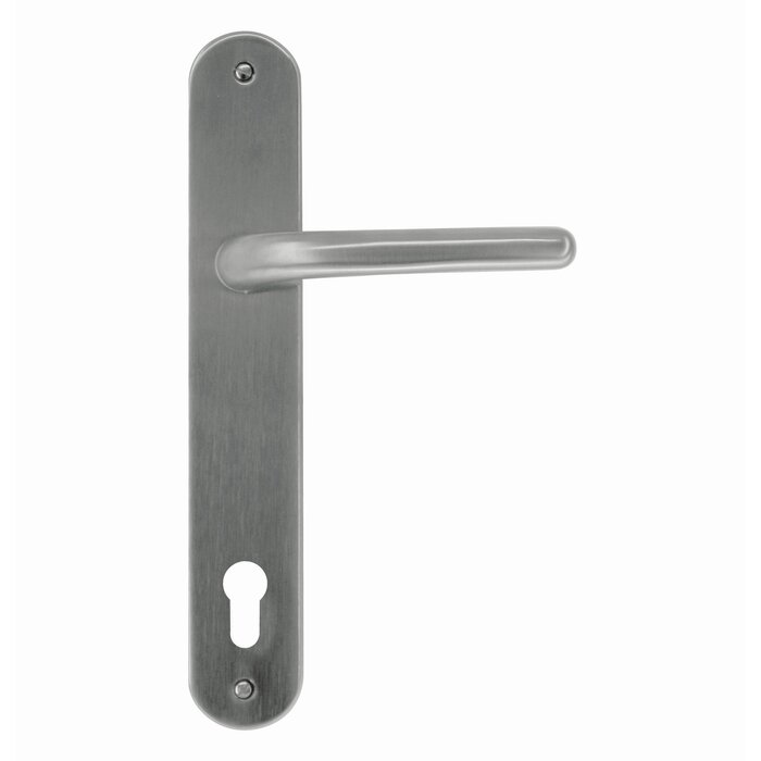 HDD Poignées de porte Lilla aspect inox sur plaque ovale