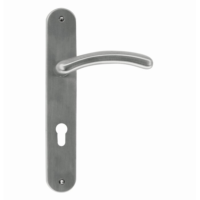 HDD Poignées de porte Angel aspect inox sur plaque ovale