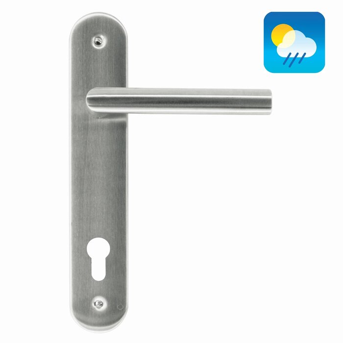 HDD Poignées de porte en acier inoxydable « en forme de I » sur plaque ovale