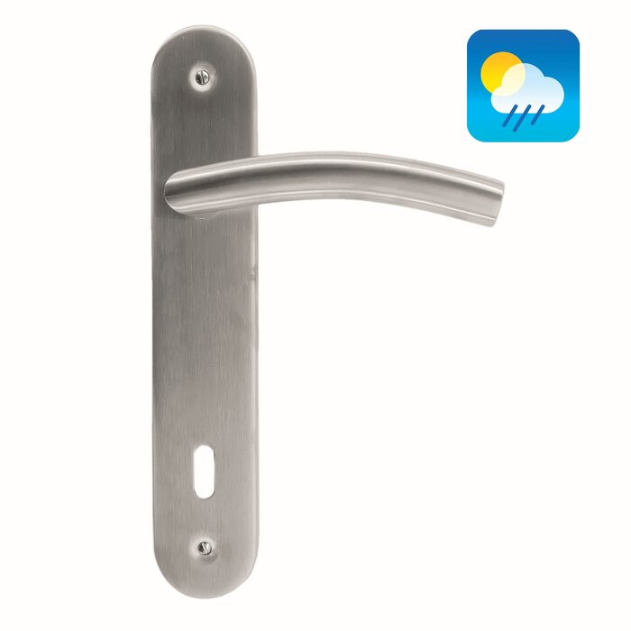 HDD Poignées de porte en acier inoxydable « forme GI » sur plaque ovale