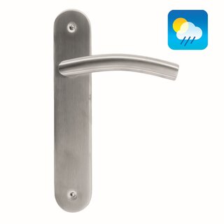 HDD Edelstahl-Türgriffe 'GI-Form' auf Platte