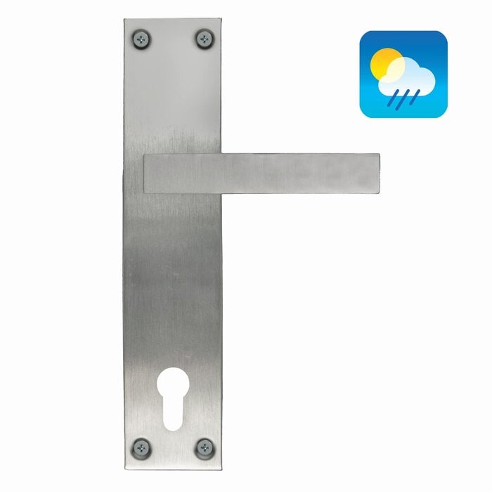 HDD Stainless steel door handles 'Cosmic' on straight plate