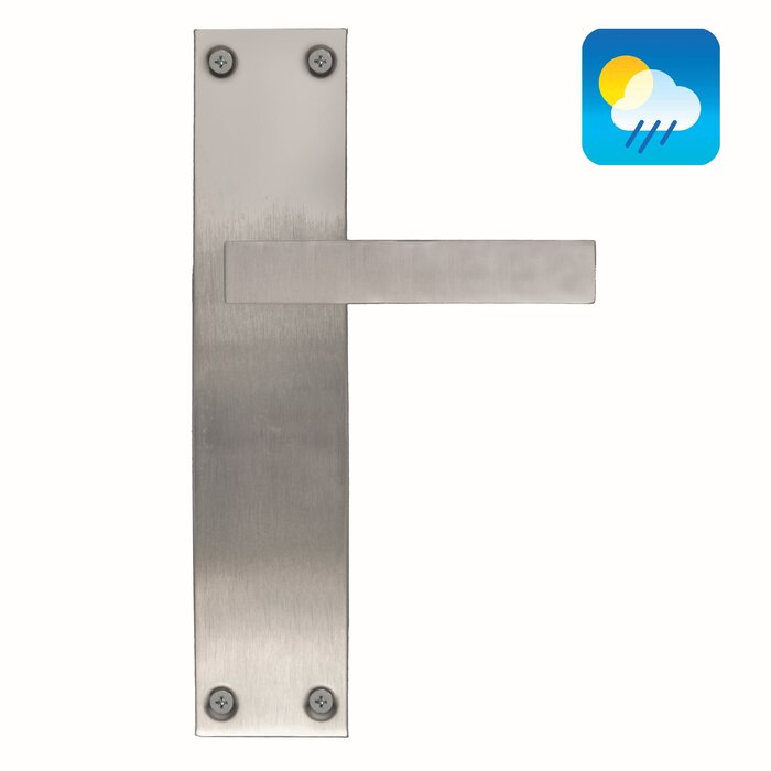 HDD Stainless steel door handles 'Cosmic' on straight plate