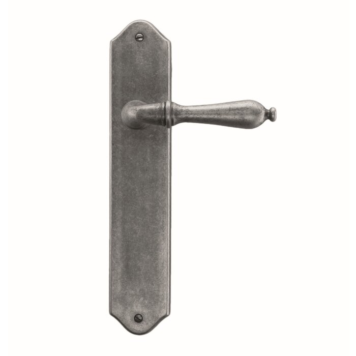 HDD Old silver door handles Lisa on rounded plate