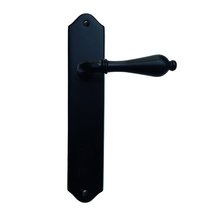 HDD Poignées de porte noires Lisa sur plaque arrondie