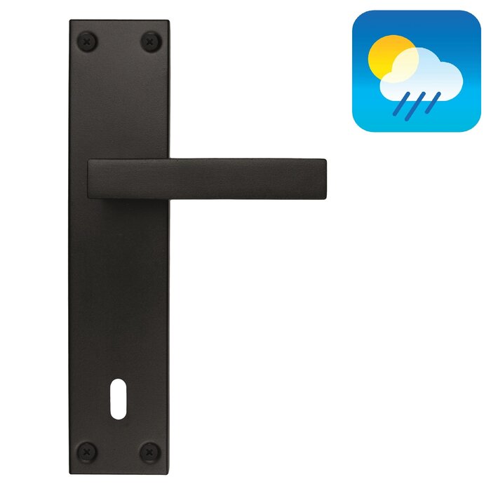 HDD Black door handle COSMIC on plate - with UV structured lacquer