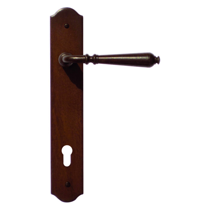 HDD Rust-colored door handles Elegeance on plate