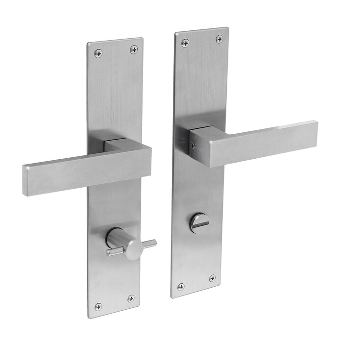 Intersteel  Intersteel deurklink 'Amsterdam' met renovatieschild RVS geborsteld