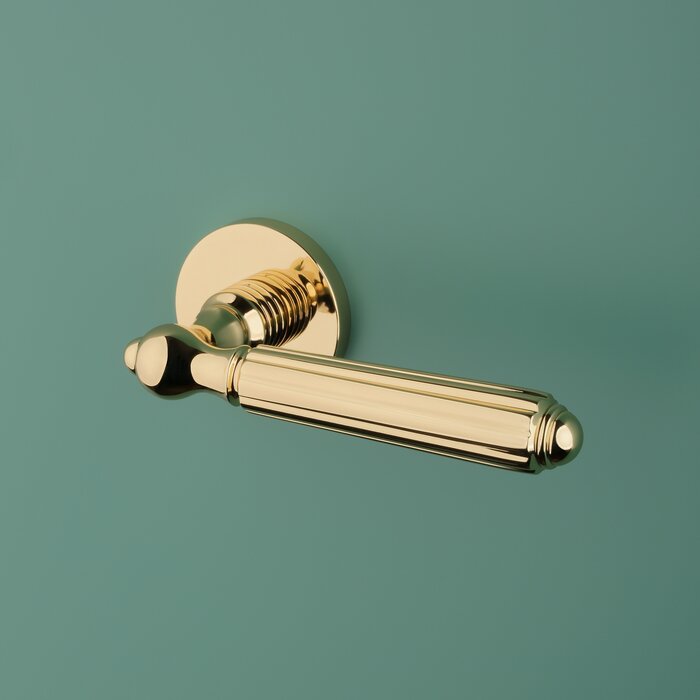 Aprile Solid Aprile door handles TIARELLA gold polished round Ø 52x7 mm