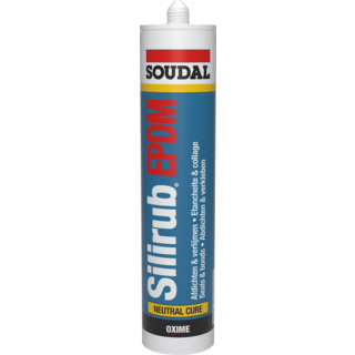 SOUDAL 300 ml Silirub EPDM zwart voor afdichting van EPDM-toepassingen