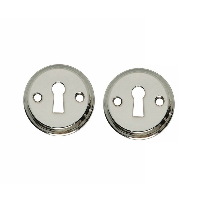 Intersteel Pair of Intersteel Rosettes Keyhole Round Concealed Nickel