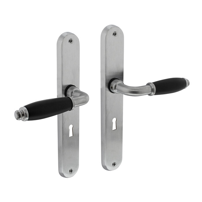 Intersteel Intersteel Poignée de porte Courgette avec bouclier ovale chrome mat