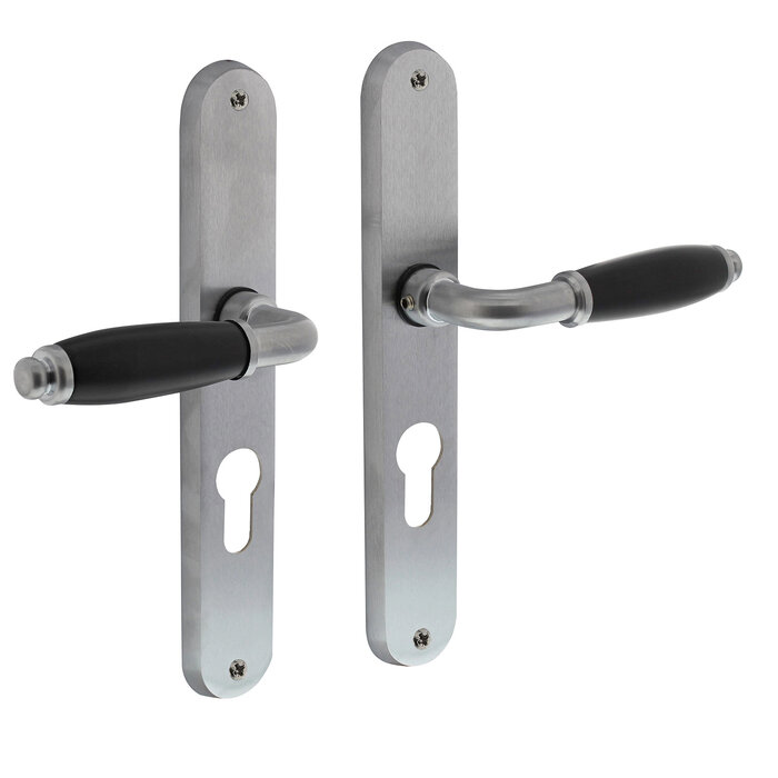 Intersteel Intersteel Türgriff Zucchini mit ovalem Schild matt verchromt