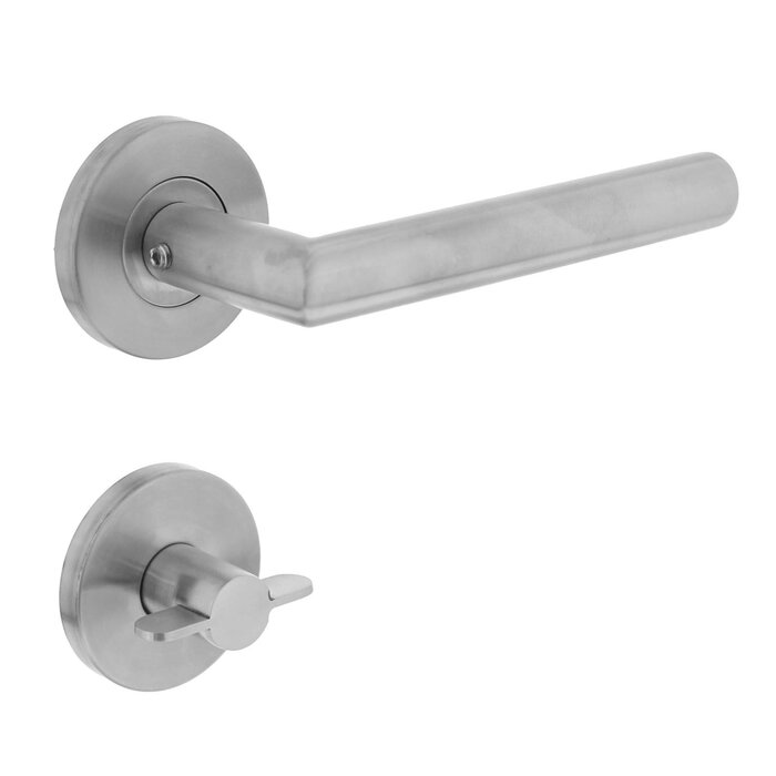 Intersteel Intersteel Türgriff 'Jura' auf runder Rosette aus gebürstetem Edelstahl