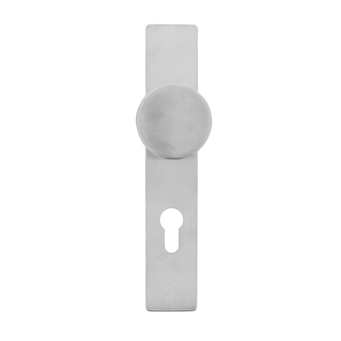 Intersteel Bouton Intersteel sur bouclier rectangulaire, inox brossé