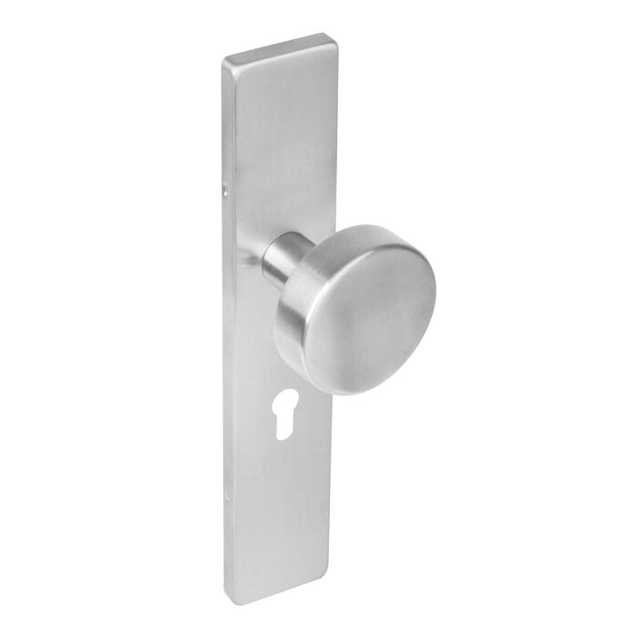 Intersteel Intersteel knop op rechthoekig schild RVS  geborsteld