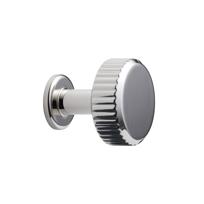 Furnipart Furnipart furniture knob 'VILLA' round polished nickel