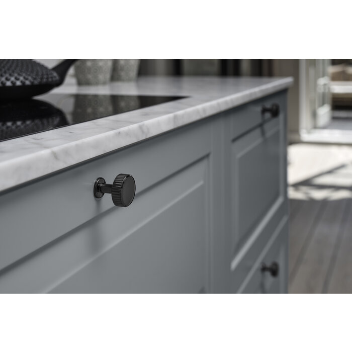 Furnipart Furnipart Möbelknopf 'VILLA' rund - Nickelschwarz