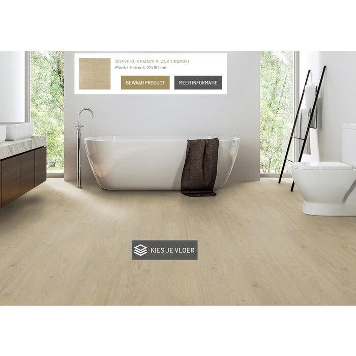 Douwes Dekker PVC Laminaat van Douwes Dekker - Ambitieus riante plank 4mv (7,5 mm | 151 x 22 cm)  - Tiramisu