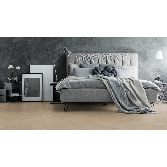 Douwes Dekker Stratifié PVC de Douwes Dekker - Click chevrons larges Ambitious 4mv (7 mm | 72 x 18 cm) - Tiramisu