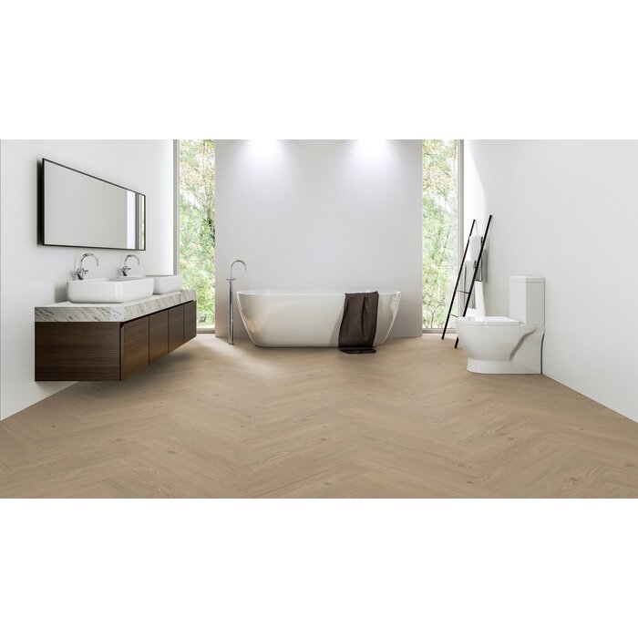 Douwes Dekker Stratifié PVC de Douwes Dekker - Click chevrons larges Ambitious 4mv (7 mm | 72 x 18 cm) - Tiramisu