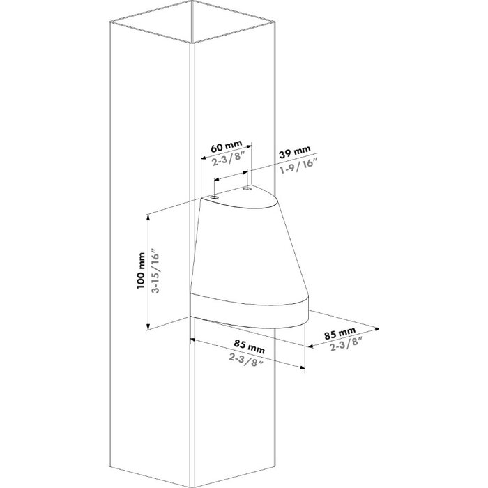 LOCINOX Architektonische kegelförmige Außenbeleuchtung HELIOS - CONE85 - Locinox