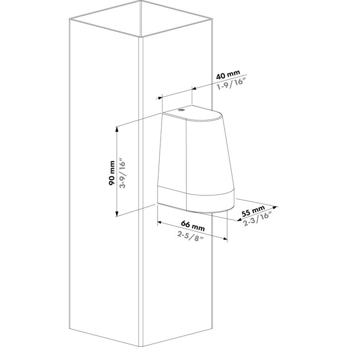 LOCINOX Architektonische kegelförmige Außenbeleuchtung HELIOS - CONE55 - Locinox