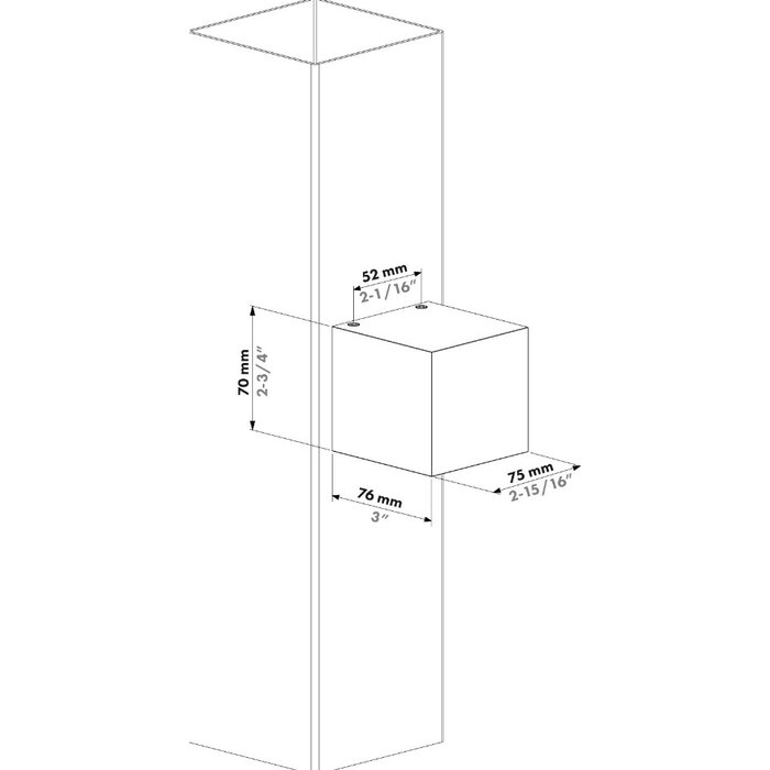 LOCINOX Architectural cube-shaped outdoor lighting HELIOS - CUBE75 - Locinox