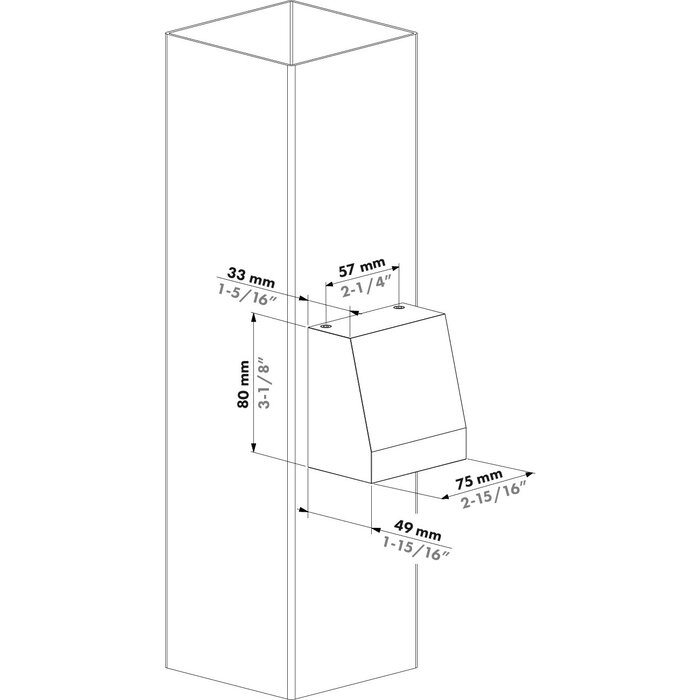 LOCINOX Éclairage extérieur architectural trapézoïdal HELIOS - HEPTA75 - Locinox