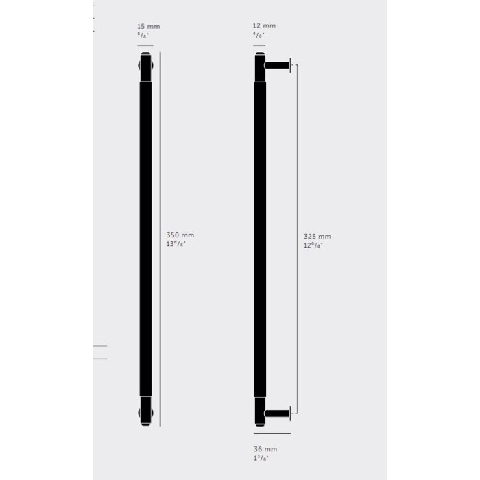 Buster+Punch Massieve RVS meubelgreep Buster&Punch met lineair geslepen patroon