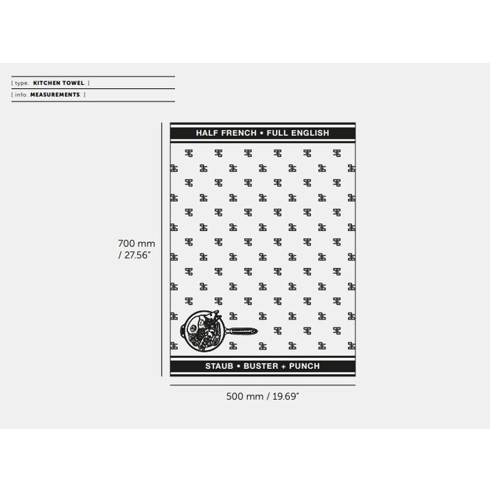 Buster+Punch Torchon de cuisine Staub blanc de Buster & Punch