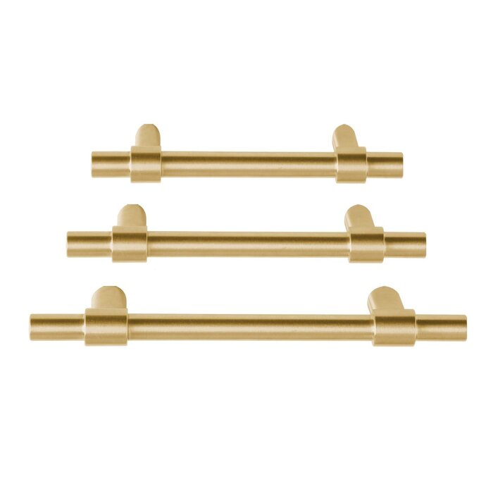 Formani EIN PB195 massiver Möbelgriff von Formani – mattgoldenes PVD