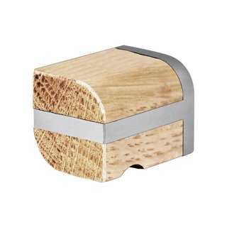 Formani Piet Boon TWO PB22M meubelknop - RVS/ eikenhout naturel