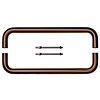 HDD Poignée de porte U 20/300 - bronze mat - paire pour portes>3 CM
